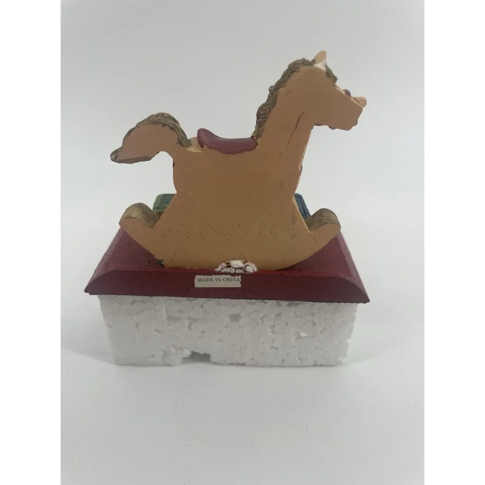 Windsor Collection Stocking Hanger Cast Iron Resin Rocking Horse In Original Box